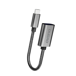 DUDAO Adapter przejściówka USB-C - USB-A - szary