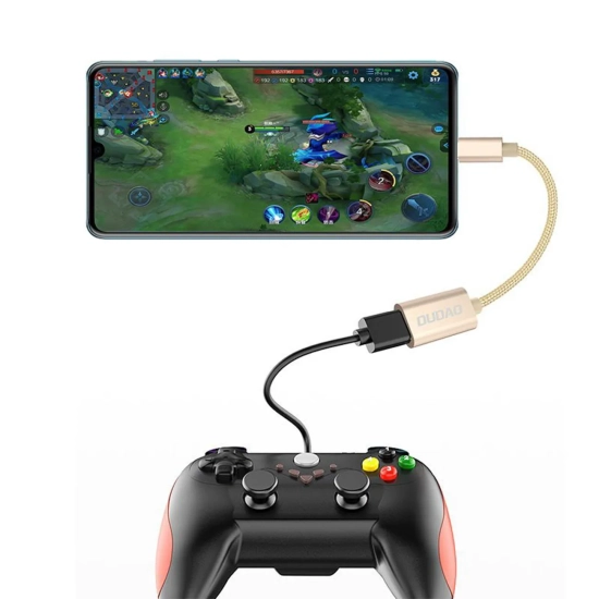 DUDAO Adapter przejściówka USB-C - USB-A - szary