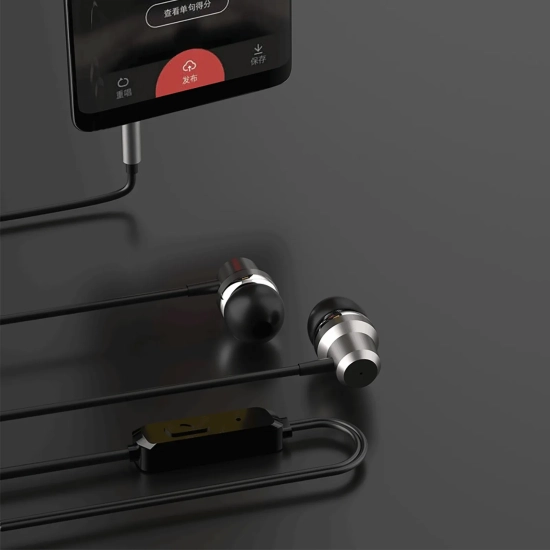 DUDAO Słuchawki przewodowe dokanałowe X10PRO mini jack 3.5mm - czarne