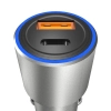 DUDAO Ładowarka samochodowa USB-A USB-C PD QC 22.5 W - szary