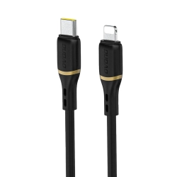 DUDAO Kabel przewód USB-C - iPhone Lightning w silikonowym oplocie 30W 1m