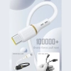 DUDAO Kabel przewód silikonowy USB-A - USB-C 5A 1m - biały