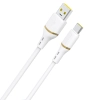 DUDAO Kabel przewód silikonowy USB-A - USB-C 5A 1m - biały
