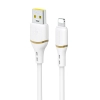 DUDAO Kabel przewód USB-A - iPhone Lightning w silikonowym oplocie 30W 1m