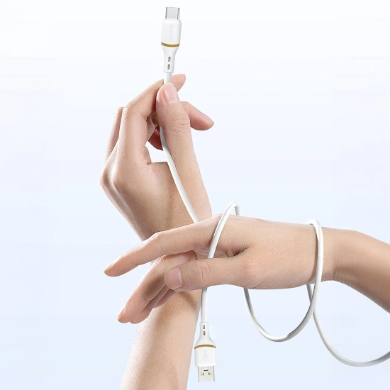 DUDAO Kabel przewód USB-A - iPhone Lightning w silikonowym oplocie 30W 1m