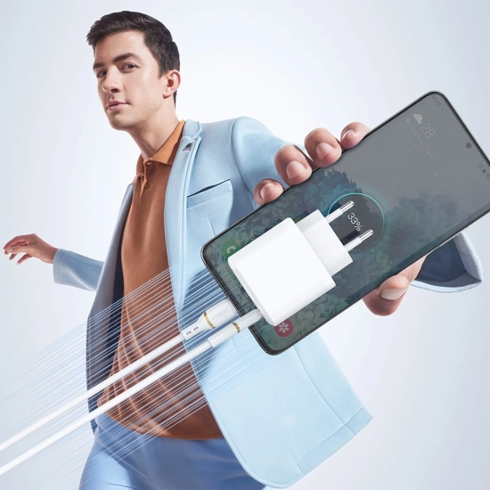 DUDAO Kabel przewód USB-A - iPhone Lightning w silikonowym oplocie 30W 1m