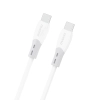 DUDAO Kabel przewód z silikonowym oplotem USB-C L25SC 60W 2m - biały