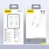 DUDAO Kabel przewód z silikonowym oplotem USB-C L25SC 60W 2m - biały