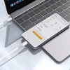 DUDAO Kabel przewód z silikonowym oplotem USB-C L25SC 60W 2m - biały