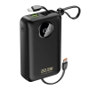 DUDAO Powerbank 20000mAh USB-C USB-A z wbudowanymi kablami iPhone