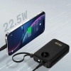 DUDAO Powerbank 20000mAh USB-C USB-A z wbudowanymi kablami iPhone