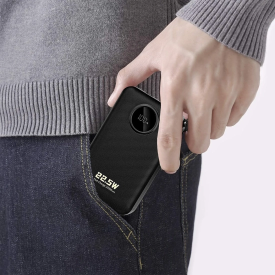 DUDAO Powerbank 20000mAh USB-C USB-A z wbudowanymi kablami iPhone