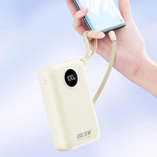 DUDAO Powerbank K14+ 20000mAh 22.5W USB-C USB-A z wbudowanymi kablami