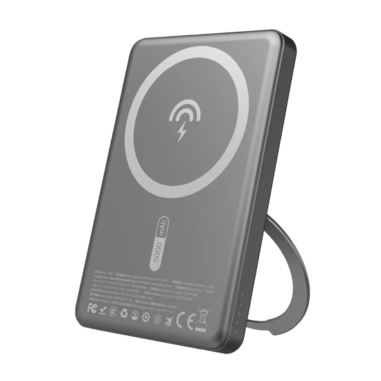 DUDAO Powerbank z MagSafe i podstawką 20W PD 5000mAh - szary