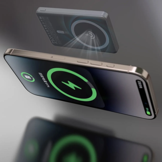 DUDAO Powerbank K28 10000mAh z MagSafe z metalową obudową i podstawką PD