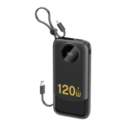 DUDAO Powerbank K13 10000mAh 22.5W z wbudowanym kablem - czarny
