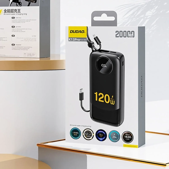 Powerbank Dudao K13 10000 mAh 22,5 W czarny