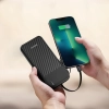 DUDAO Powerbank K11 10000mAh z wbudowanymi kablami - czarny