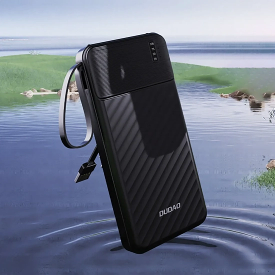 Powerbank Dudao K11 10000mAh z kablami czarny
