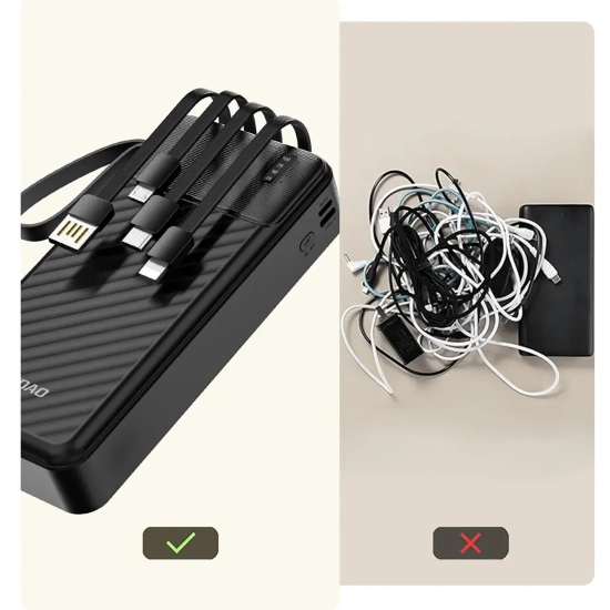 Powerbank Dudao K11 Pro 20000mAh z kablami czarny
