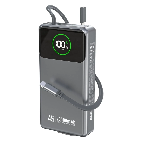 Powerbank Dudao K31 Pro 20000mAh 45W USB-C szary