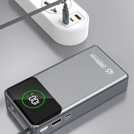 Powerbank Dudao K31 Pro 20000mAh 45W USB-C szary