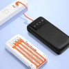 Powerbank Dudao K6Pro 10000 mAh z kablami czarny