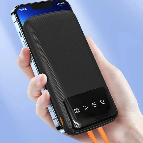 Powerbank Dudao K6Pro 10000 mAh z kablami czarny
