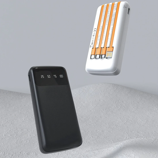 Powerbank Dudao K6Pro 10000 mAh z kablami czarny