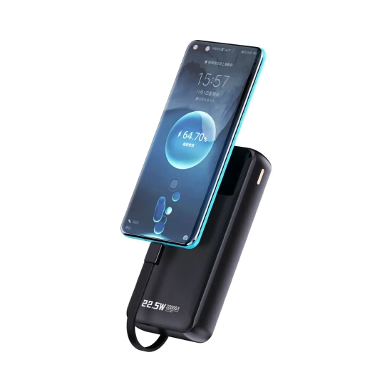 Powerbank Dudao K15Pro 20000 mAh 22,5W kable czarny