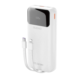DUDAO Powerbank 20000mAh 22.5W PD USB-C USB-A z wbudowanymi kablami iPhone