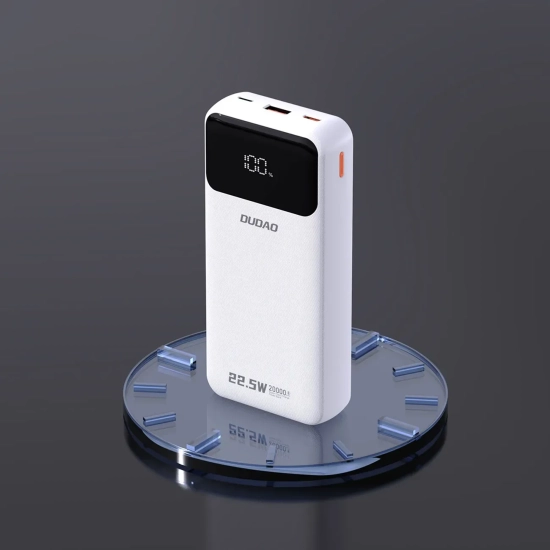 Powerbank Dudao K15Pro 20000 mAh 22,5W kable biały