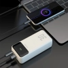 Powerbank Dudao K15Max 30000 mAh 22,5W kable biały