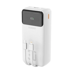 Powerbank Dudao K15Max 30000 mAh 22,5W kable biały Powerbank Dudao K15Max 30000 mAh 22,5W kable biały