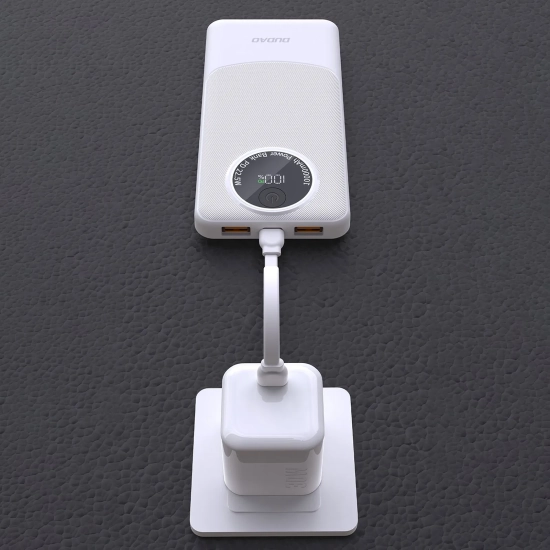 DUDAO Powerbank K12 10000mAh USB-A USB-C PD 22.5W - biały