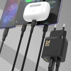 DUDAO Ładowarka sieciowa A27 MaxC USB-C USB-A GaN 35W - czarna