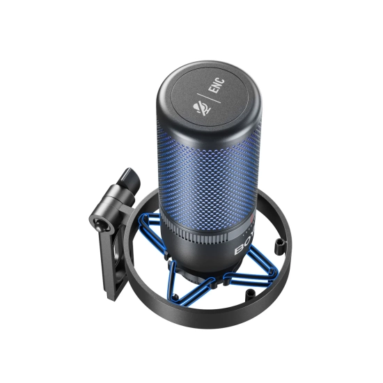 BOYA Mikrofon przewodowy ze statywem biurkowym K3 108dB RGB USB-C - czarny