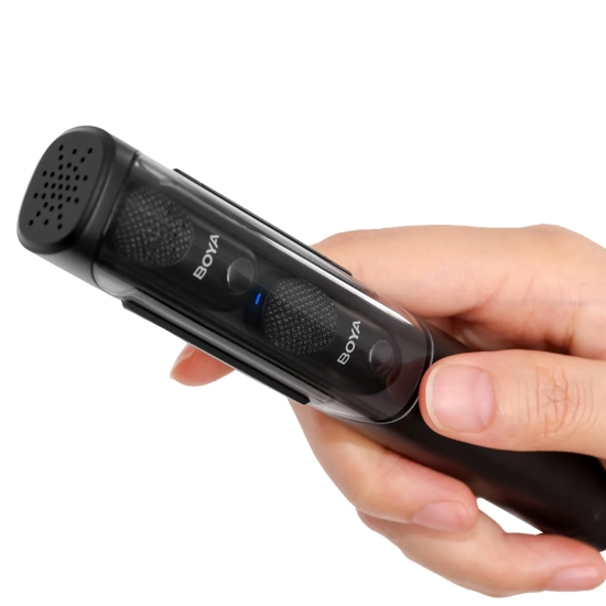 BOYA Zestaw mikrofonów bezprzewodowych 4w1 2.4GHz USB-C MAGIC-02 - czarny