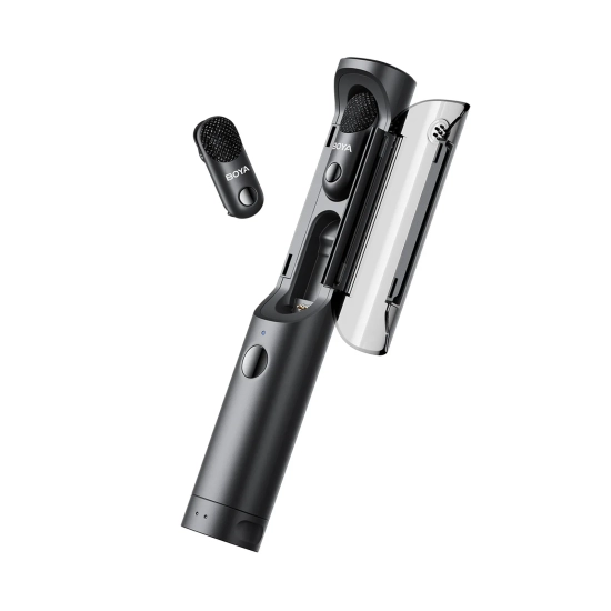BOYA Zestaw mikrofonów bezprzewodowych 4w1 2.4GHz USB-C MAGIC-03 - czarny