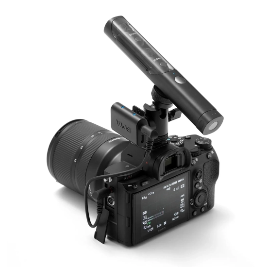 BOYA Zestaw mikrofonów bezprzewodowych 4w1 2.4GHz USB-C MAGIC-03 - czarny