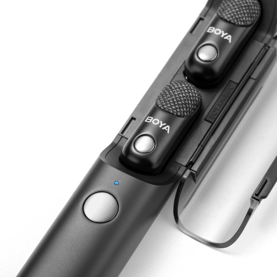 BOYA Zestaw mikrofonów bezprzewodowych 4w1 2.4GHz USB-C MAGIC-03 - czarny