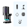 BOYA Mikrofon gamingowy przewodowy USB-C RGB ENC - czarny