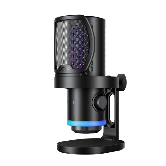 BOYA Mikrofon gamingowy przewodowy USB-C RGB ENC - czarny