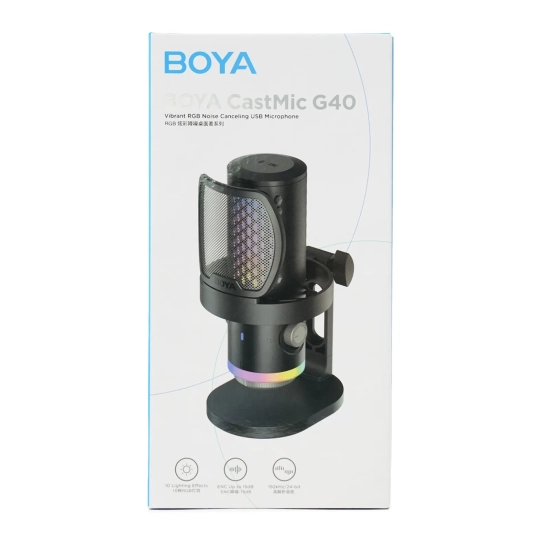 BOYA Mikrofon gamingowy przewodowy USB-C RGB ENC - czarny