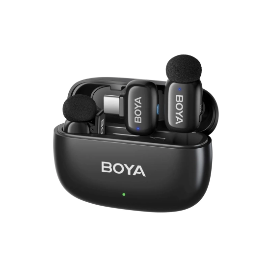 BOYA Zestaw mikrofonów bezprzewodowych z etui mini 2-02 2.4GHz USB-C