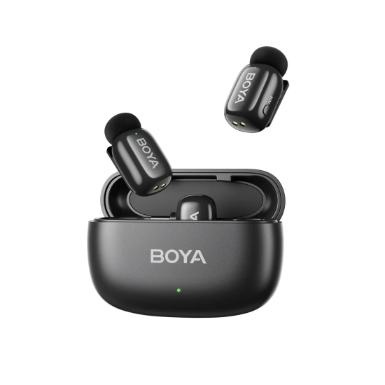 BOYA Zestaw mikrofonów bezprzewodowych z etui mini 2-02 2.4GHz USB-C