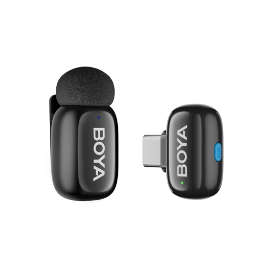 BOYA Zestaw mikrofonów bezprzewodowych z etui mini 2-02 2.4GHz USB-C