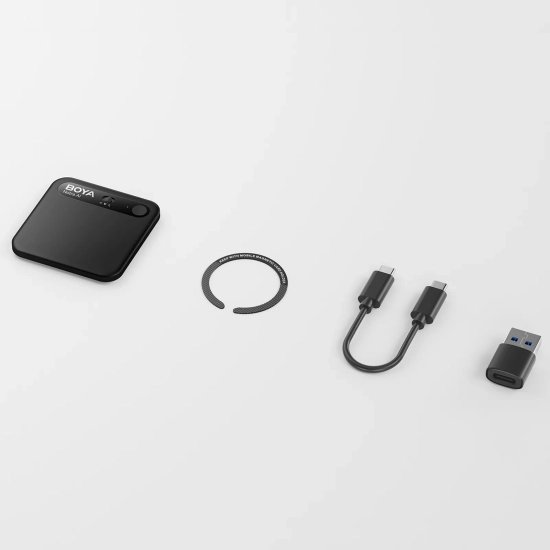 BOYA Rejestrator głosu z transkrypcją AI 64GB 610mAh - czarny
