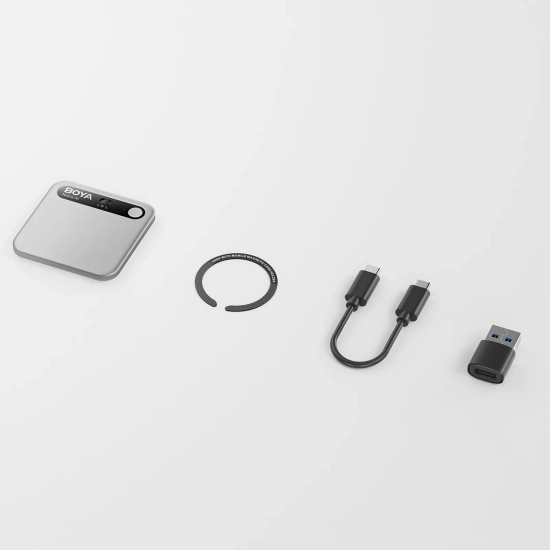BOYA Rejestrator głosu z transkrypcją AI 64GB 610mAh - srebrny