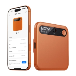 BOYA Rejestrator głosu z transkrypcją AI 64GB 610mAh - pomarańczowy